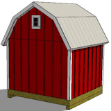 8x8 gambrel shed plans rear