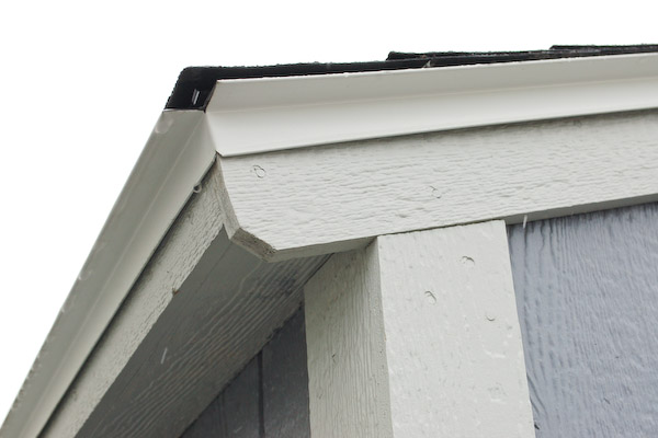 shed trim soffit and facia install