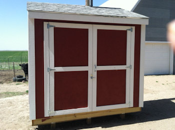 4x8 lean to shed plans front