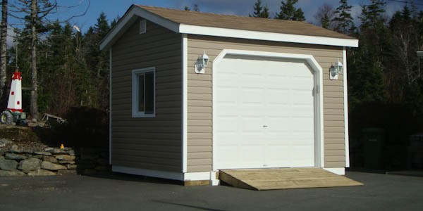 Storage Shed with Garage Door