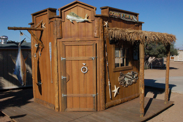 Rustic Fishing Shed – Decorating A Storage Shed