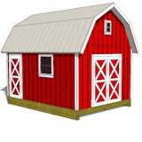 12×16 Gambrel Shed Plans and 12×12 Gambrel Shed Plans