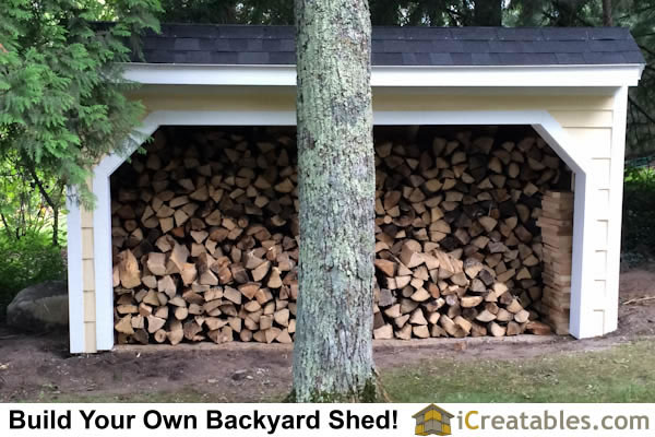 4×12 Firewood Shed Built in Indianapolis Indiana