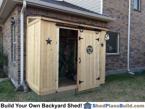 lean to shed with barn door icreatables.com