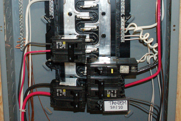 electrical breaker panel wire routing