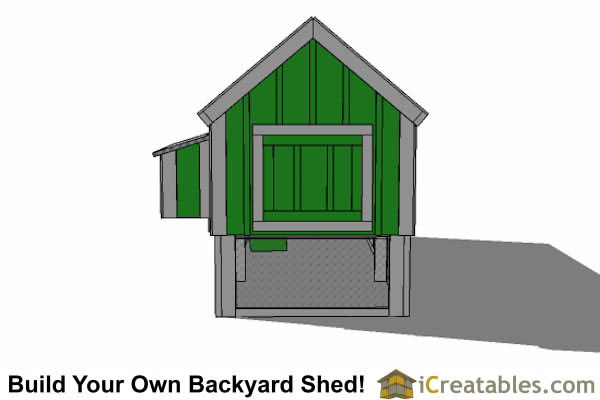 ... plans for a 4'x4' gable roof style chicken coop and an 4x8 run