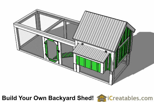 How To Build A Shed - Gable Roof and Chicken Run - Shed Plans