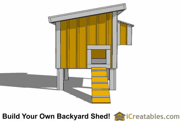 4x4 Chicken Coop Lean To Plans | Simple To Build for 6 Chickens