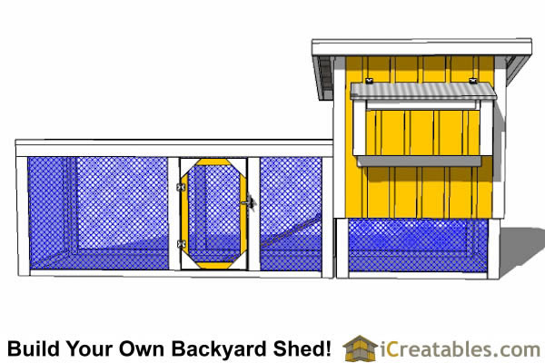 4x4 Chicken Coop Lean To Plans | Simple To Build for 6 Chickens