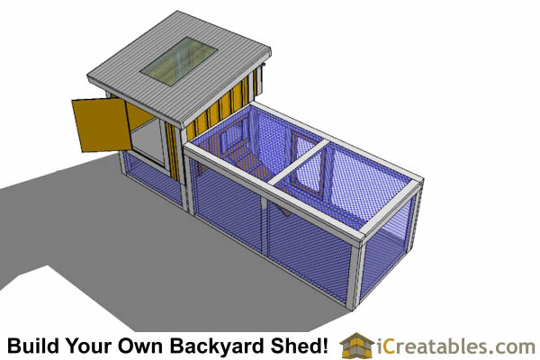 4x4 Chicken Coop Lean To Plans | Simple To Build for 6 Chickens