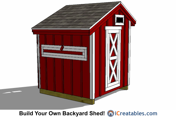 The 6 x 6 Chicken Coop Plans Include: