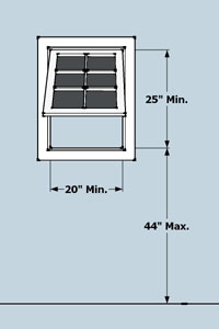awning window egress