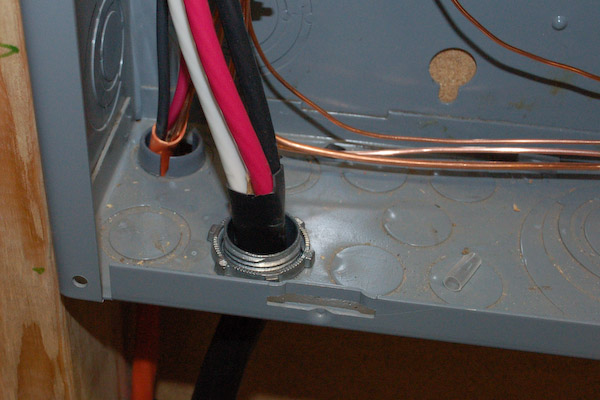 install electrical sub panel feeder cable