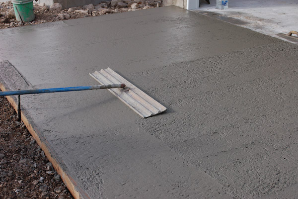 concrete pad finished