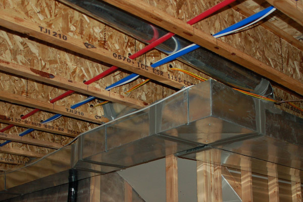 mechanical in floor joists
