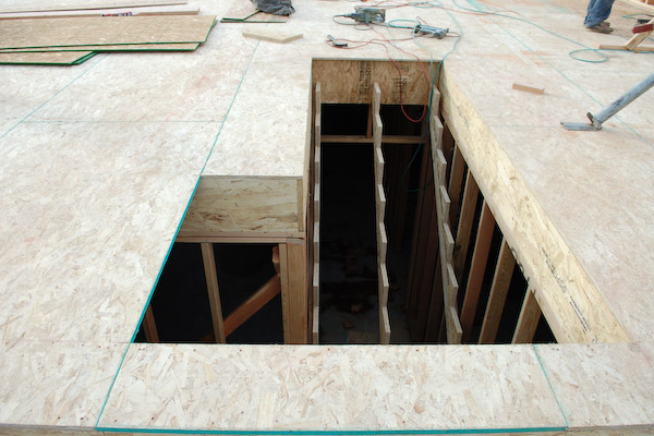 floor sheeting stairwell