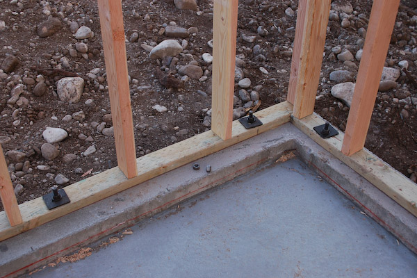 garage wall framing anchor bolts