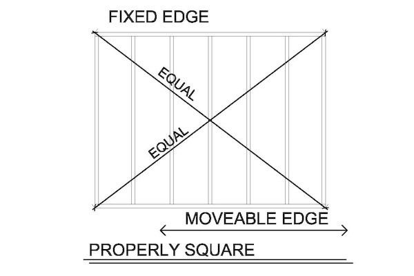 how to square a wall-wall square