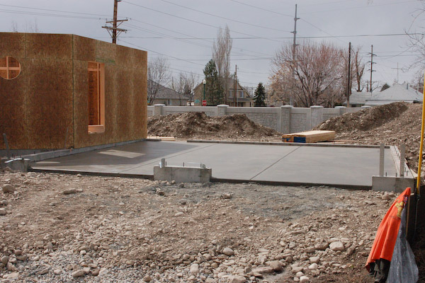 garage wall frame slab