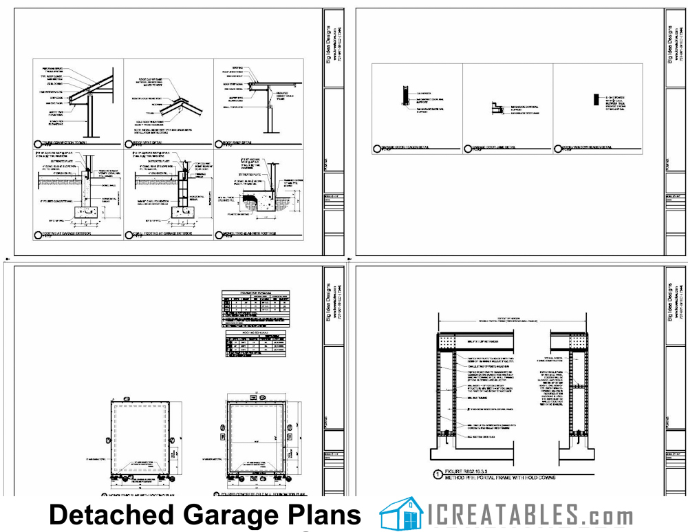 24x24 1 door garage plans