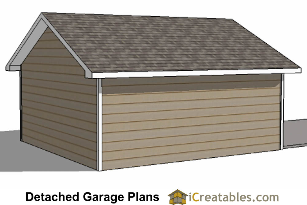 20x20 garage plans left elevations