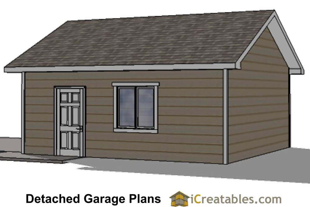 20x20 garage plans right elevation