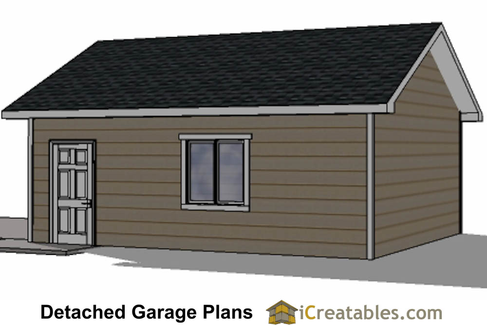 20x22 garage plans right elevation