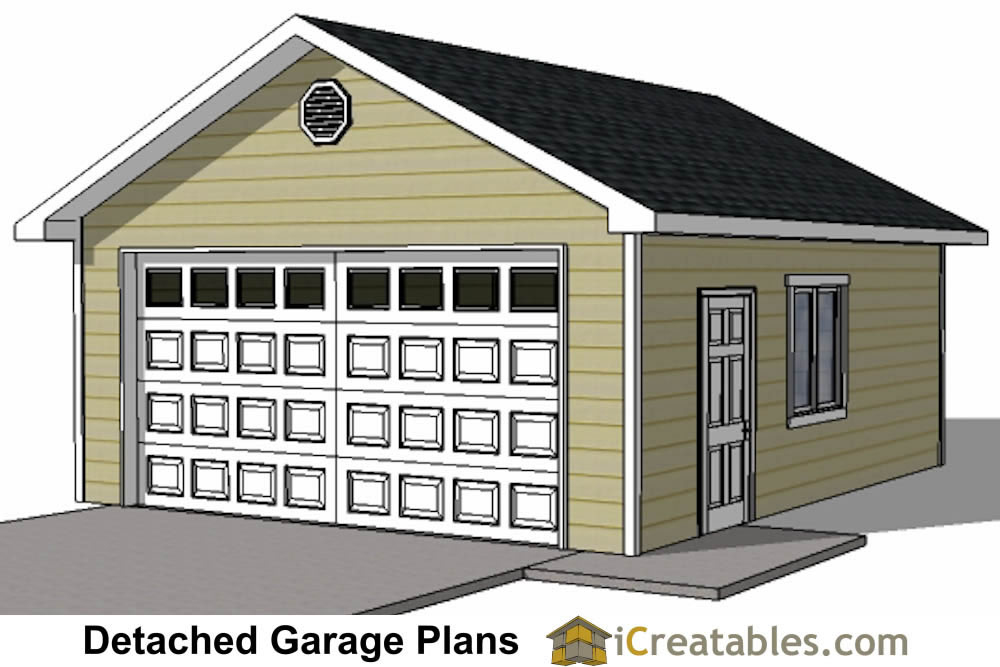 20x26 Garage plans with single door