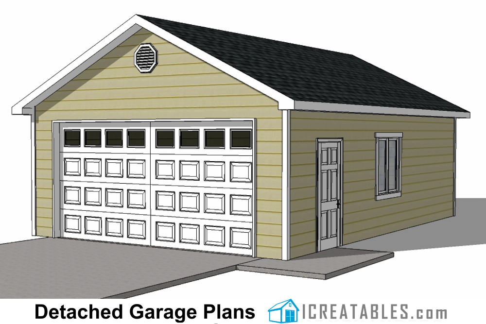20x30 Garage plans with single door