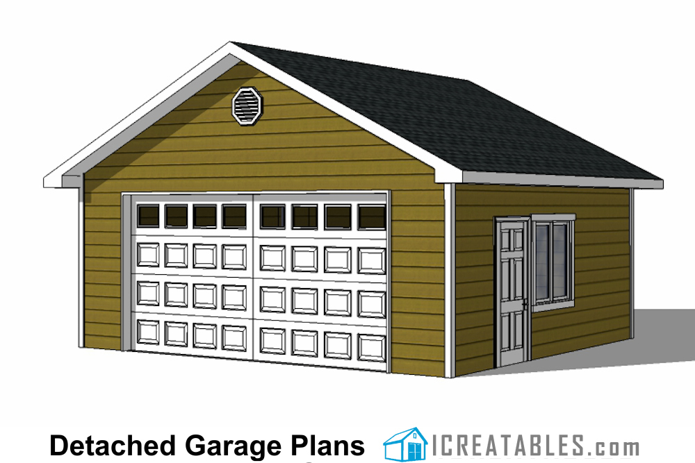 20x22 Garage plans with single door