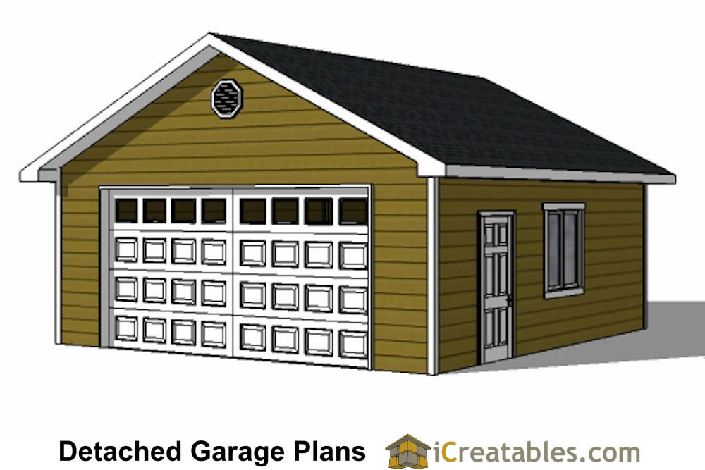 20x22 Garage plans with single door