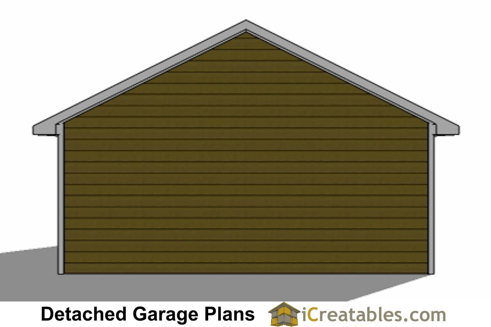 22x22 Garage rear elevation