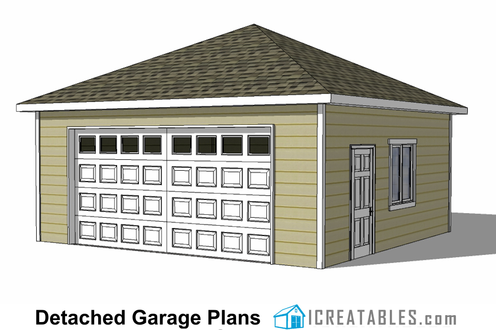 20x22 Garage plans with single door