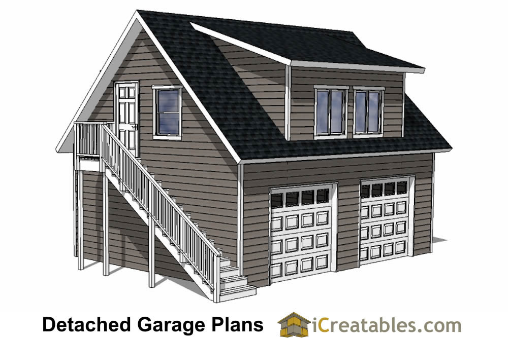 22x28 A garage plans front