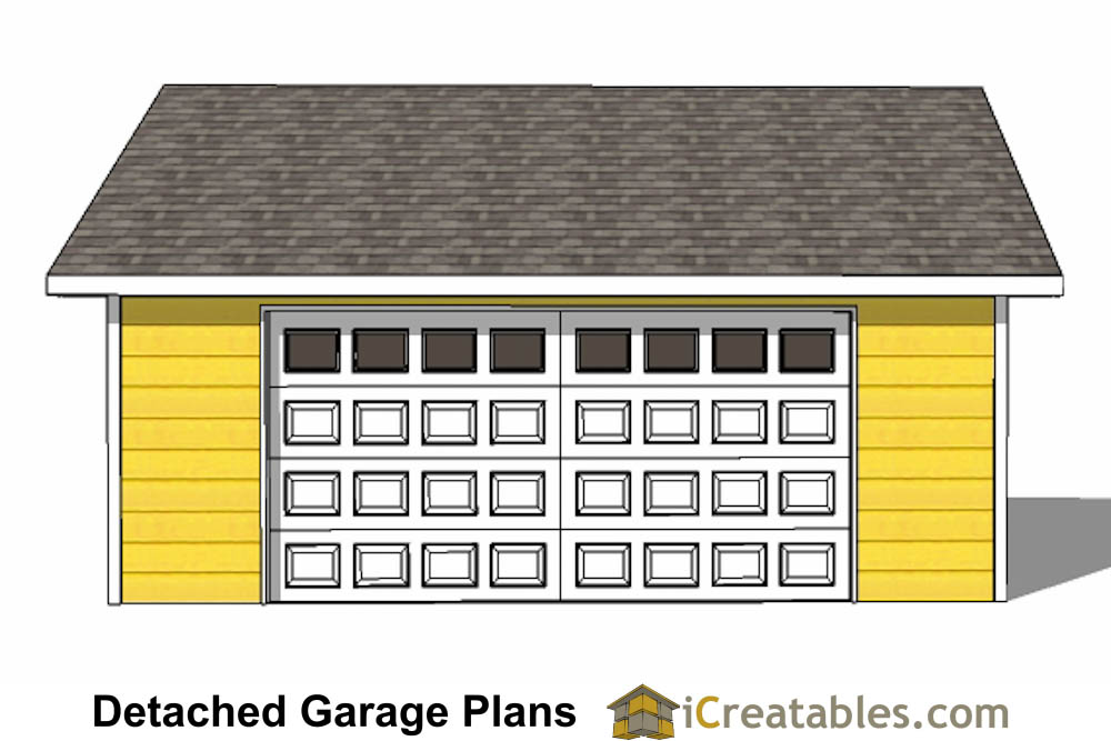 24x24 garage plans front elevation view