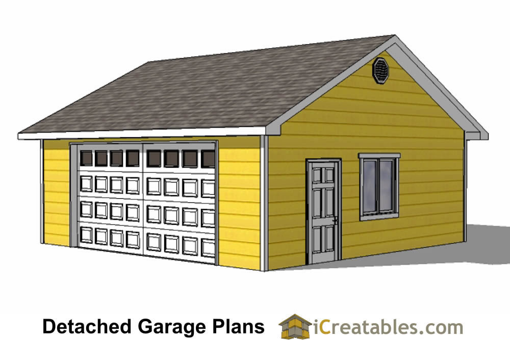 24x24 2 car garage plans