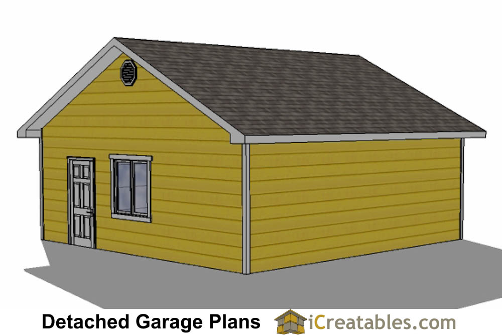 24x24 garage right rear elevation