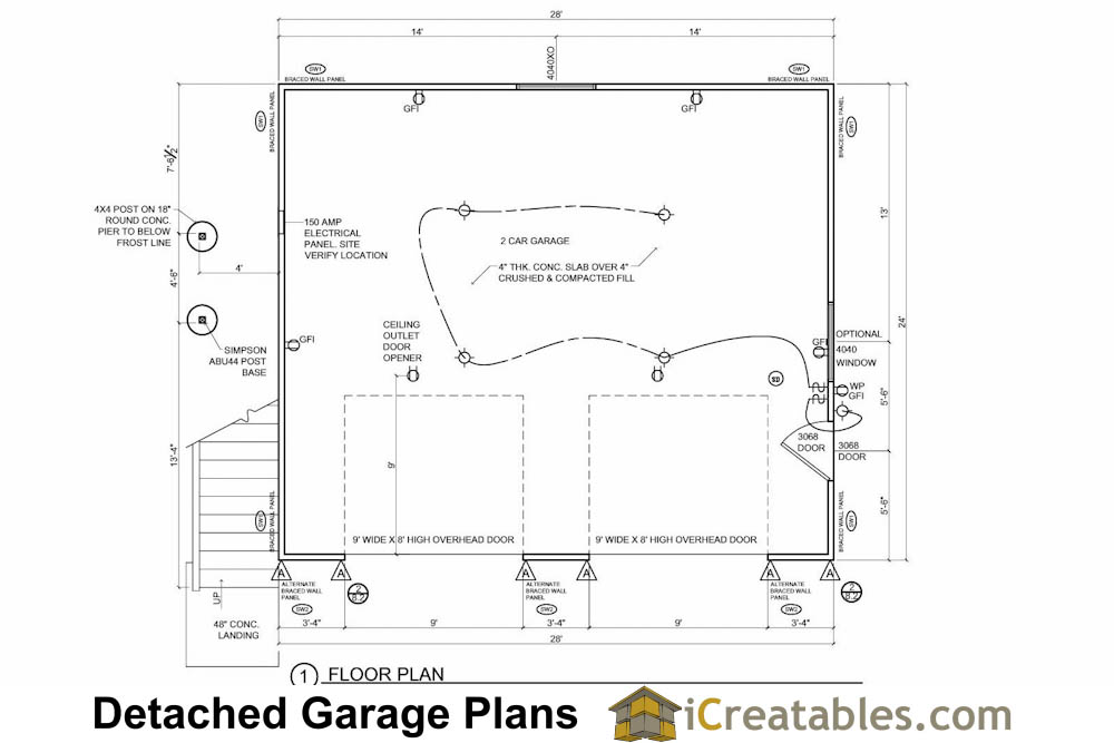 24x28 Garage Plans With Apartment - Shed Design Plans