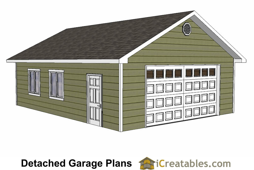 24x32 garage plans with double door