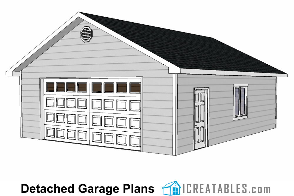 24x34 garage plans with double door