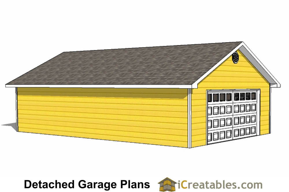 24x40 2C1D 2 car garage left front