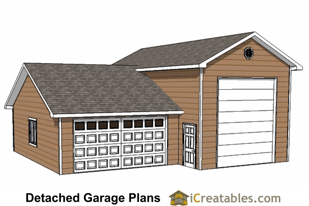 Custom Garage Plans - Storage Shed - Detached Garage Plans