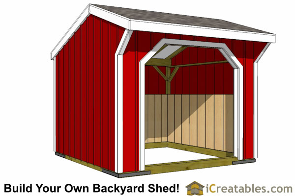 10x10 Shed Plans - Storage Sheds &amp; Small Horse Barn Designs