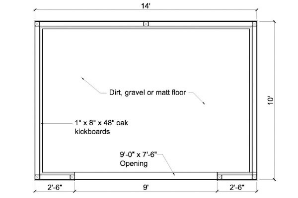 10X14 Run In Shed Plans Horse Barn Horse Run In Shed Plans