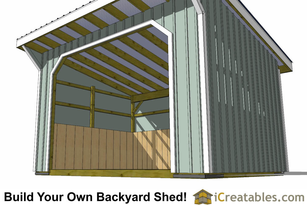 10x16 Run In Shed Plans With Wood Foundation