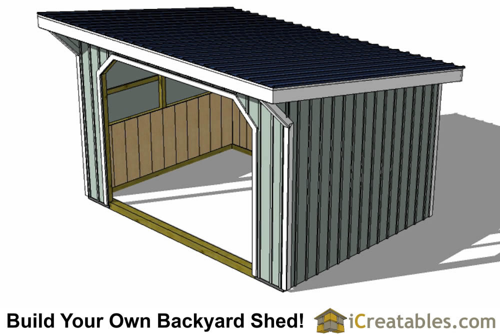 10x16 Run In Shed Plans With Wood Foundation