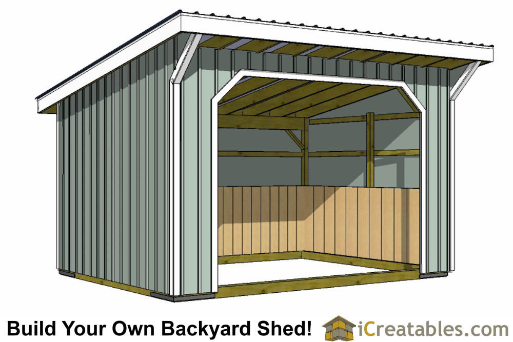 10x16 Run In Shed Plans With Wood Foundation