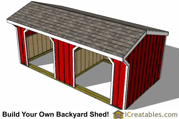 10x20 run in shed plans