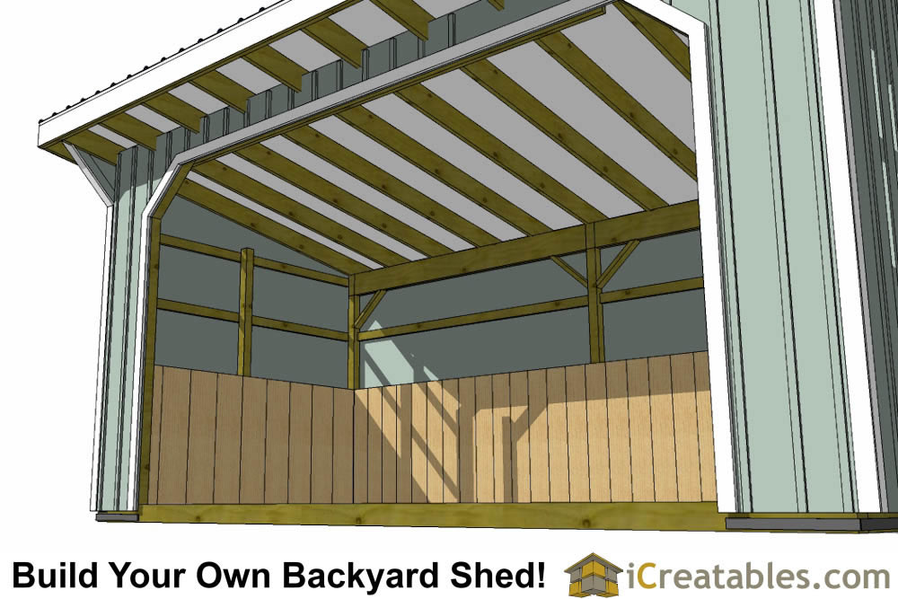 10x20 Run In Shed Plans With Wood Foundation