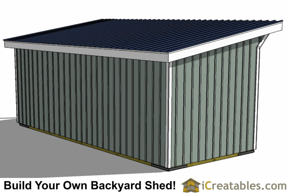 10x24 Run In Shed Plans With Wood Foundation